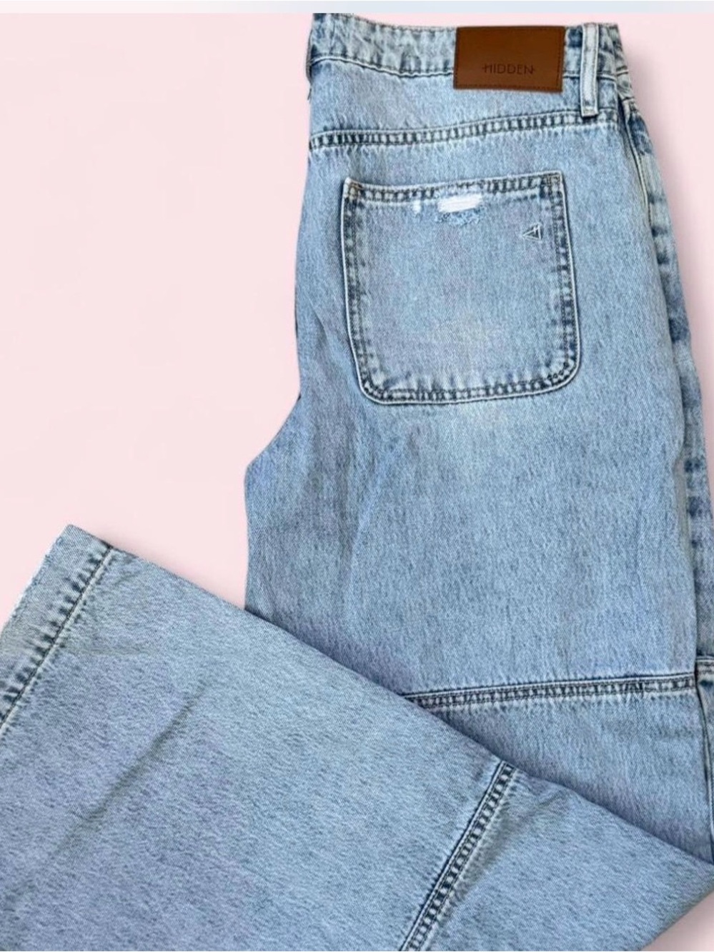 Hidden high rise Light Wash Denim Jeans